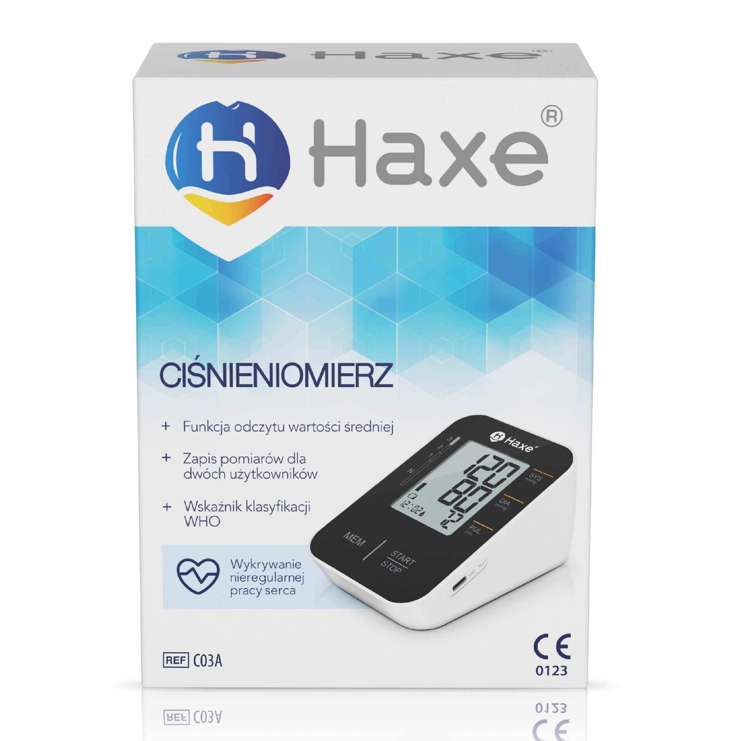 Ciśnieniomierz C03A render opakowanie front