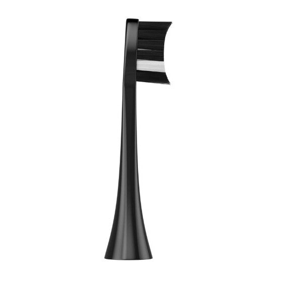 Czarna końcówka do szczoteczki sonicznej haxe nive black render lewy bok