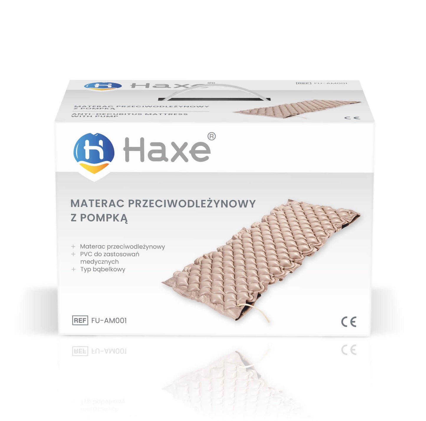 Materac przeciwodleżynowy opakowanie bok
