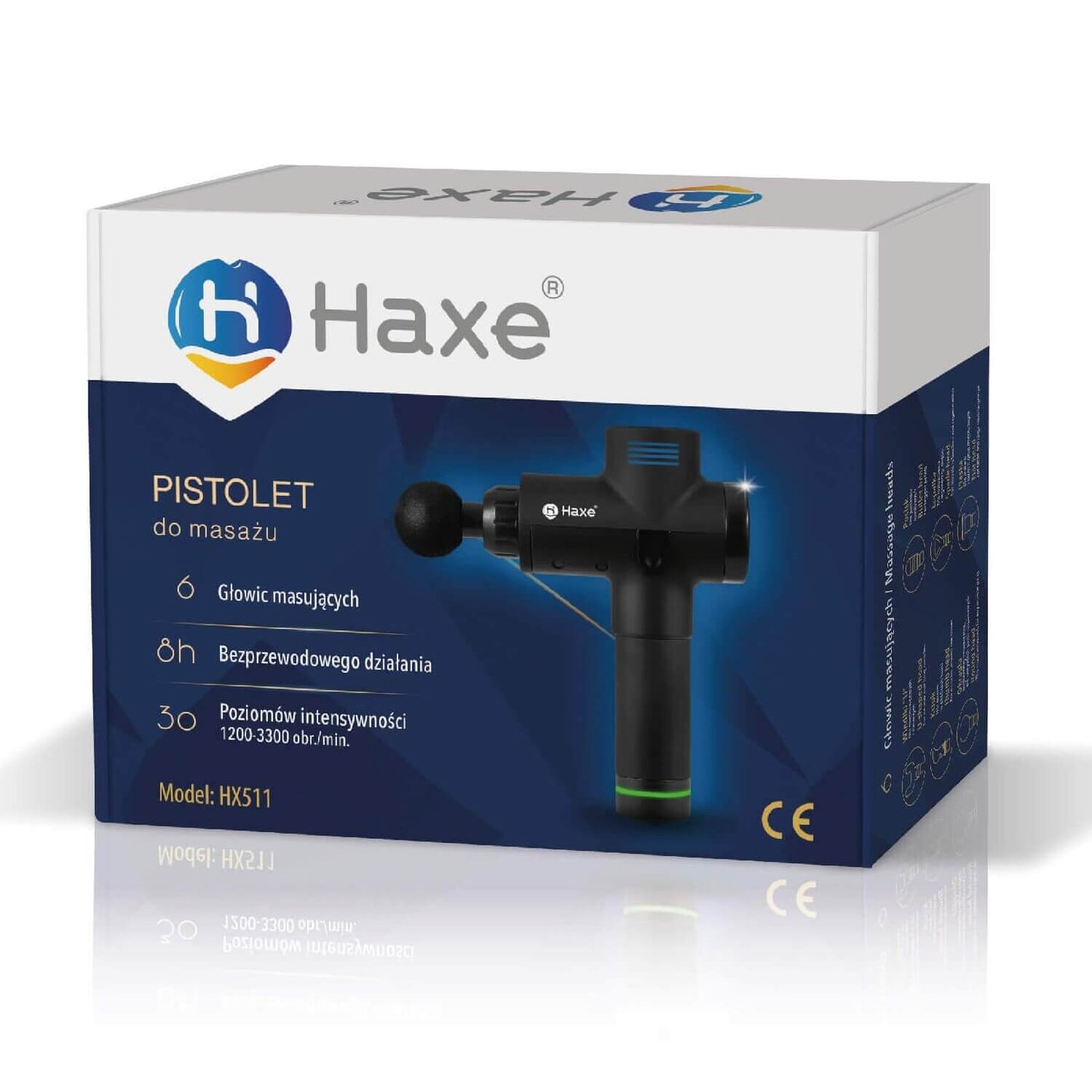 Pistolet do masażu Haxe Torro render prawy bok/front